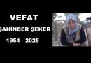 Vefat Şahinder Şeker