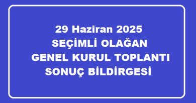Seçimli Olağan Genel Kurul Toplantı Sonucu 29-06-2025